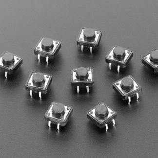 Adafruit 12mm Momentary Tactile Switches (10 Pack)