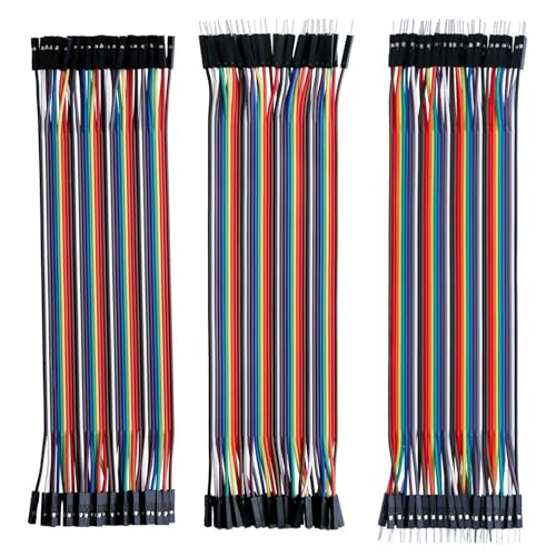 ELEGOO 120-piece Dupont jumper wire kit with male-to-male, male-to-female and female-to-female leads