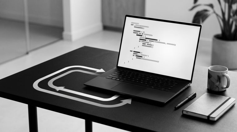 Monochrome technical illustration for What Is an API in Python?