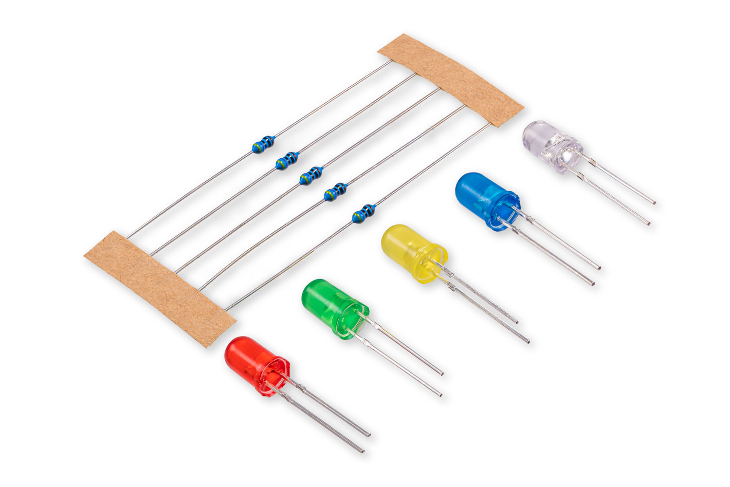Makerverse LED and Resistor Pack (5 LEDs)
