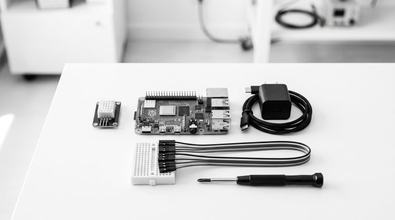 Monochrome technical illustration for Recommended Hardware