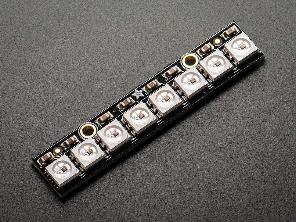 Adafruit NeoPixel Stick – 8 × WS2812 RGB LEDs